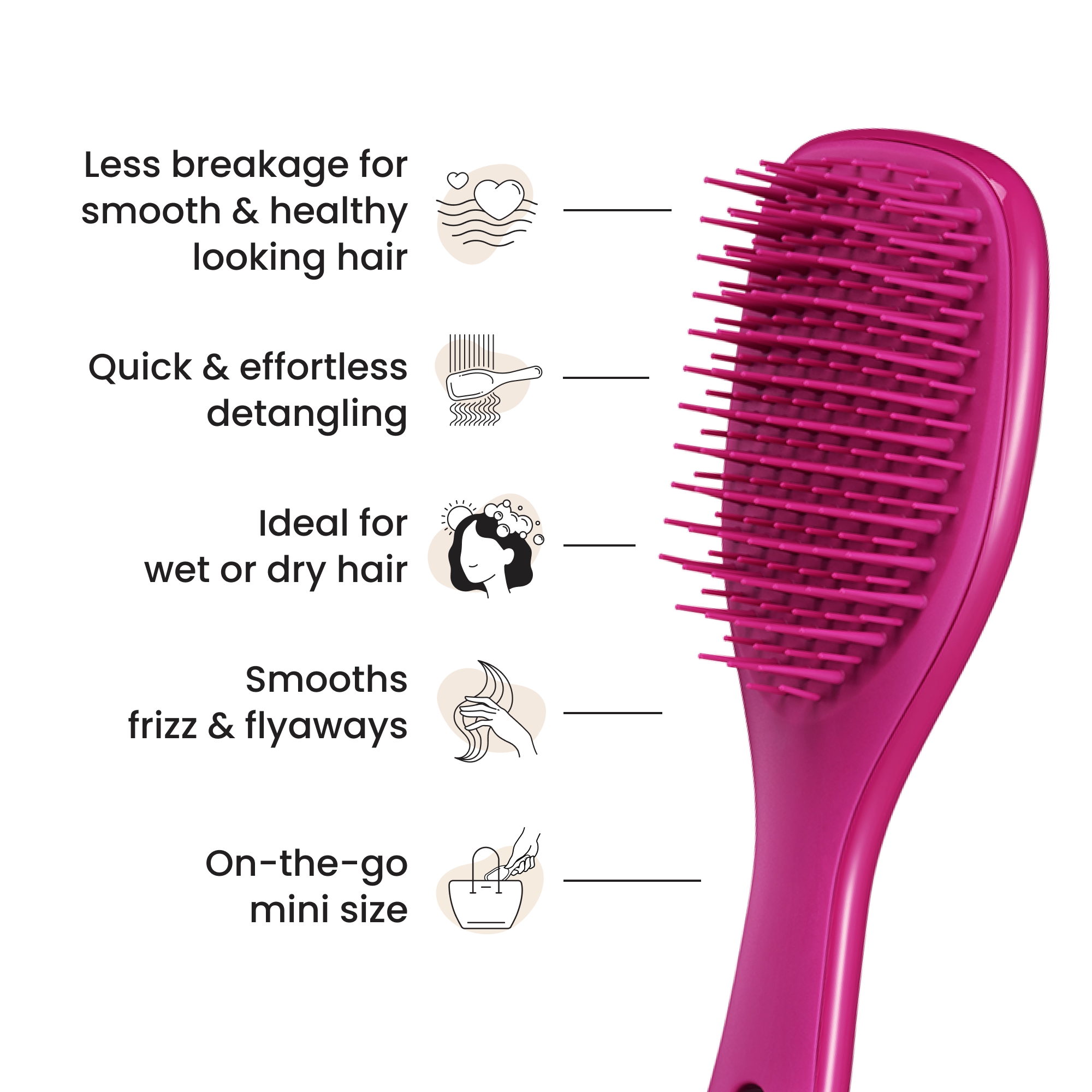 The Ultimate Detangler Electric Raspberry
