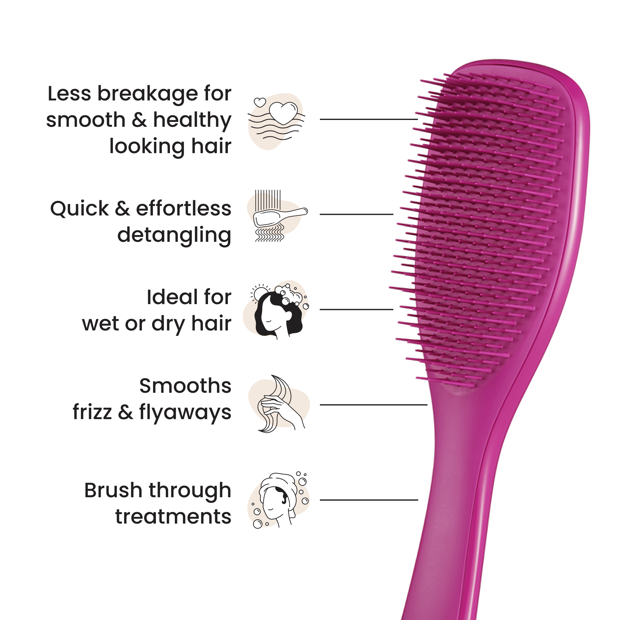The Ultimate Detangler Electric Raspberry