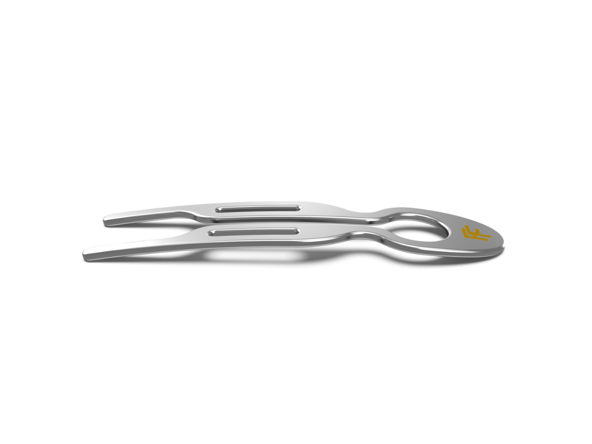 Nº1 HAIRPIN Steel | White Gold finish