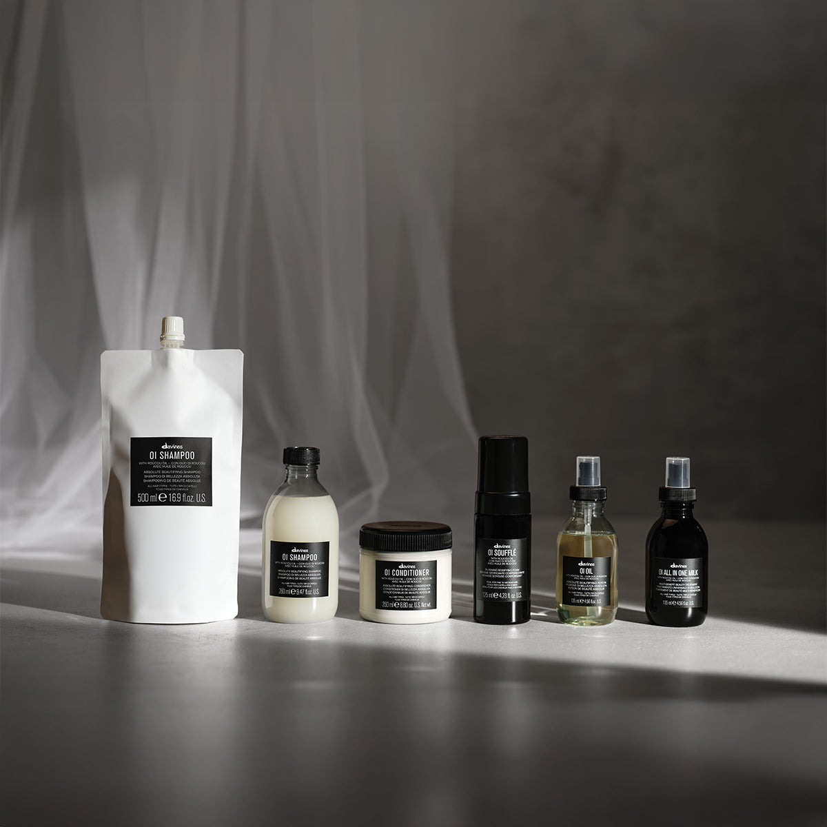 gamme OI shampoing OI éco-recharge 500ml davines france marque de soins capillaires professionnelle 