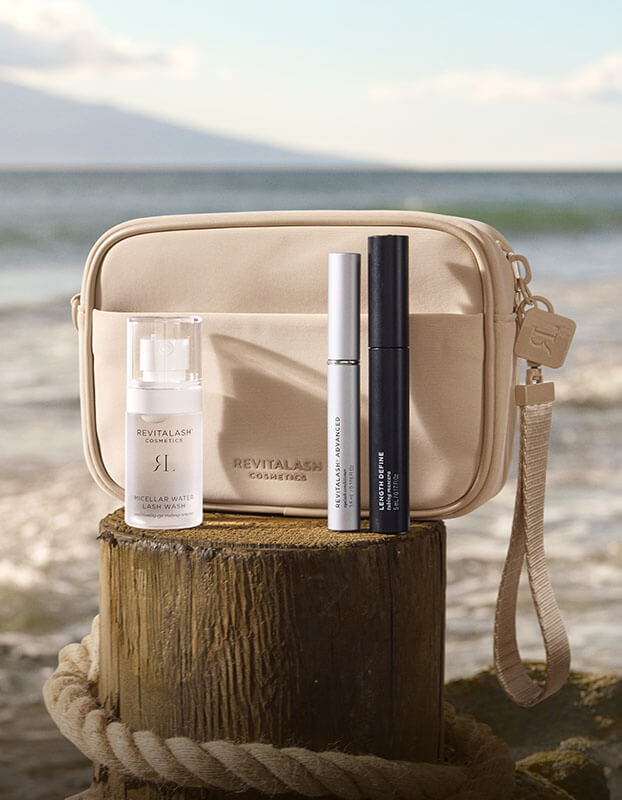 Strengthen & Define Lash Collection lifestyle image at the beach