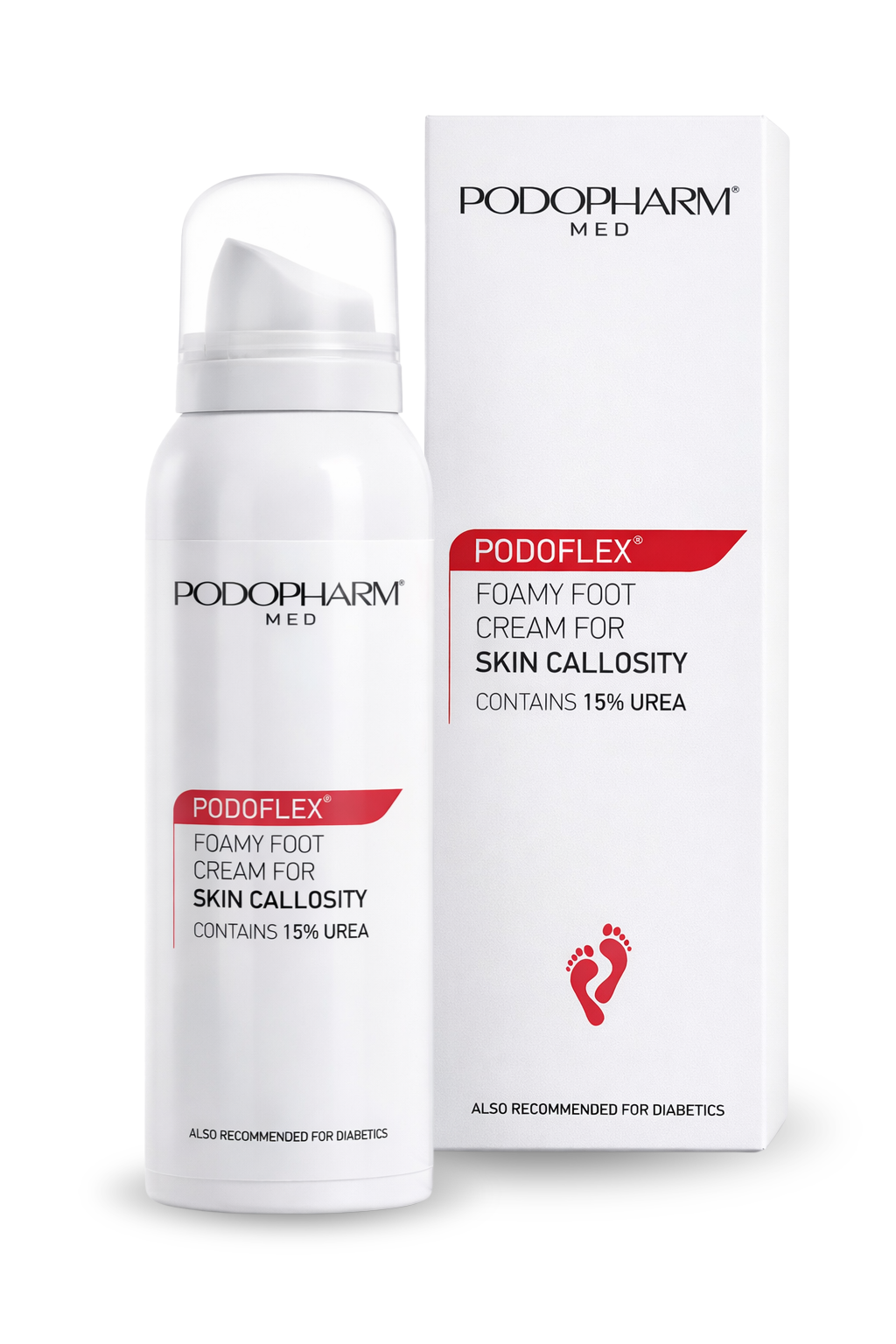 PODOPHARM PODOFLEX krémová pěna na zrohovatělou pokožku nohou s 15% UREY -125ml