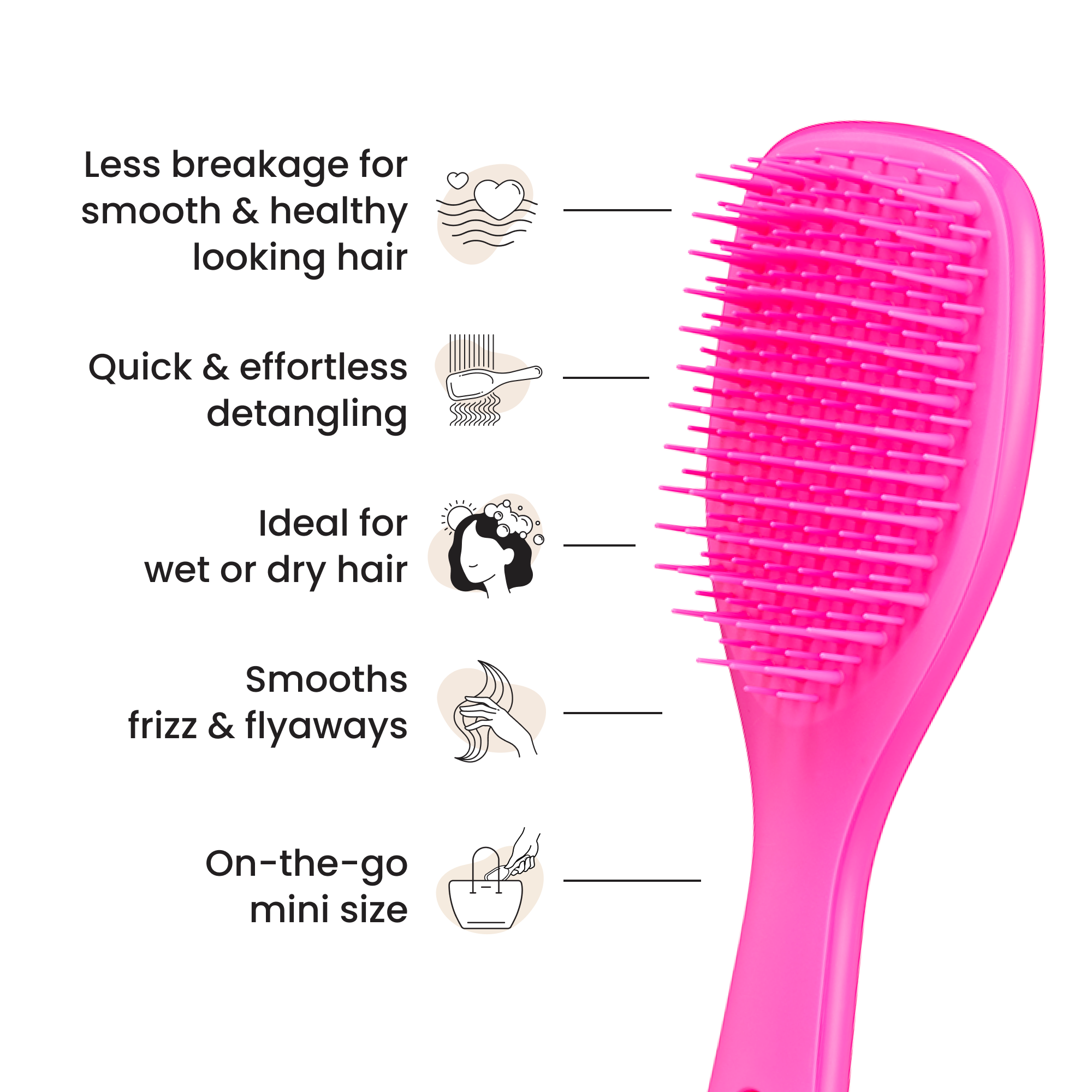 The Ultimate Detangler Electric Raspberry