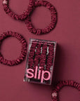 SLIP Skinny Scrunchies Maroon 4x