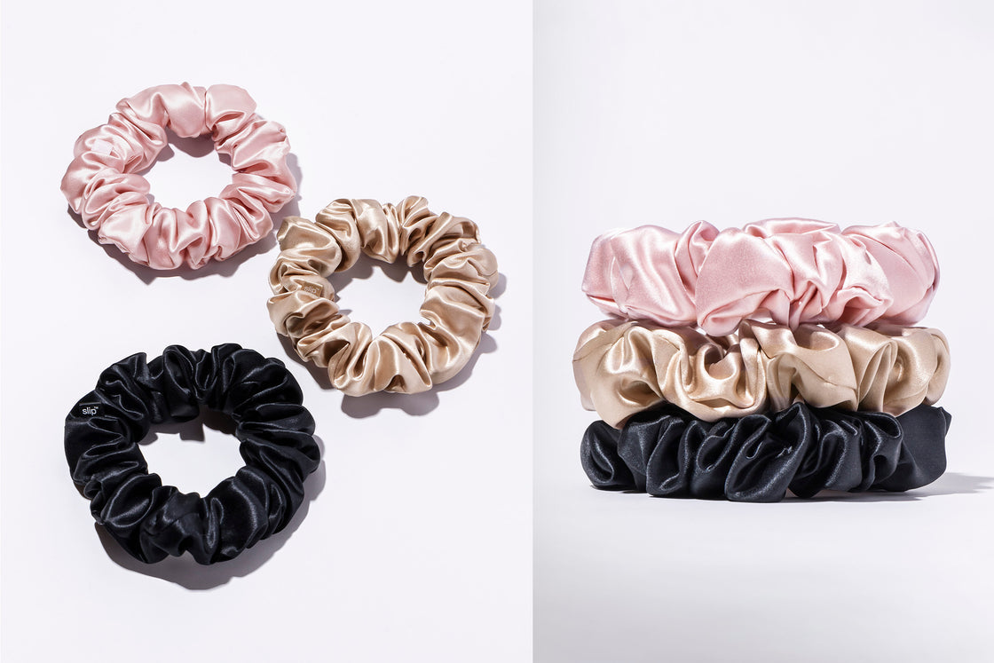 SLIP Large Scrunchies Multi 3x
