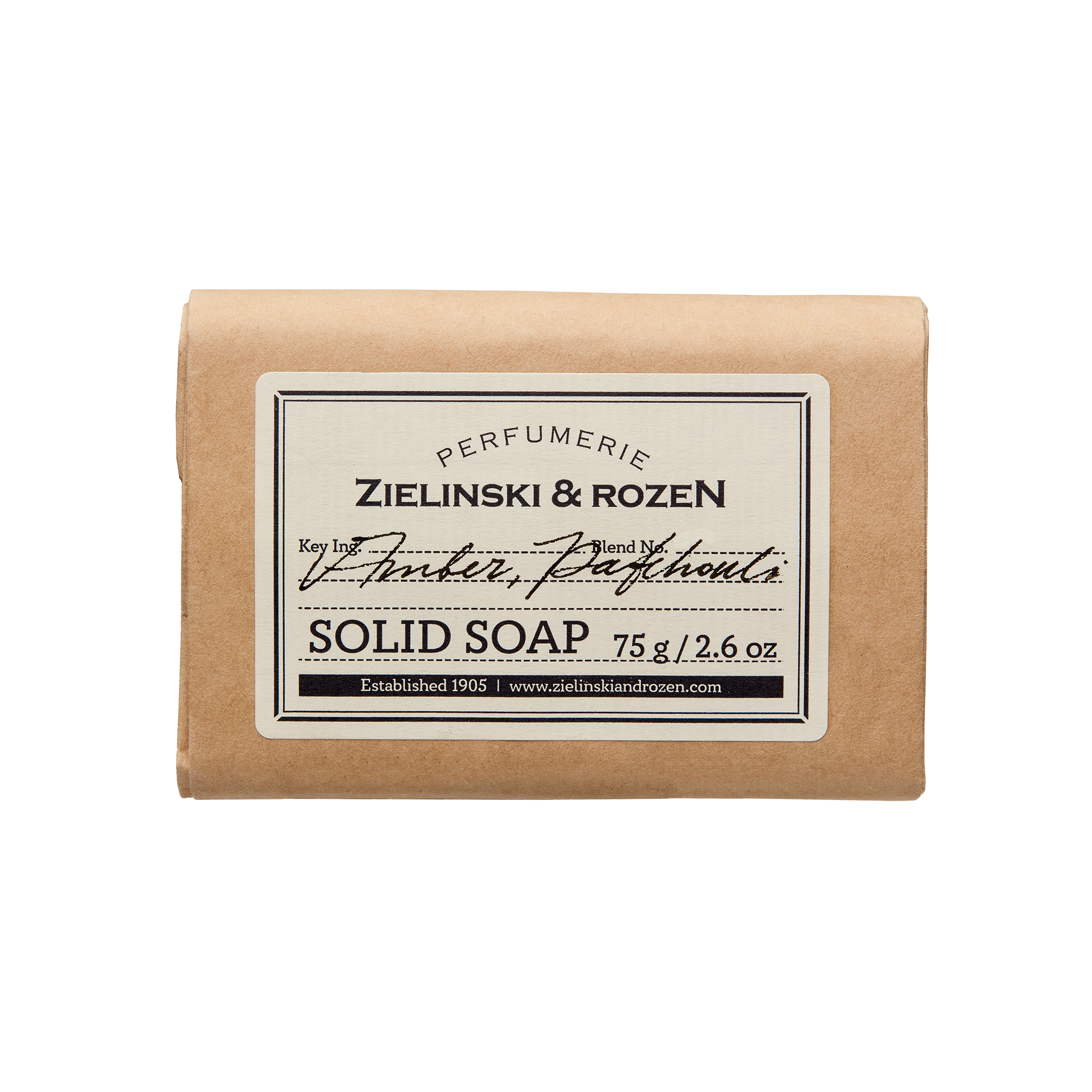 Zielinski &amp; Rozen | Solid Soap MOSS Amber, Patchouli Parfémované tuhé mýdlo