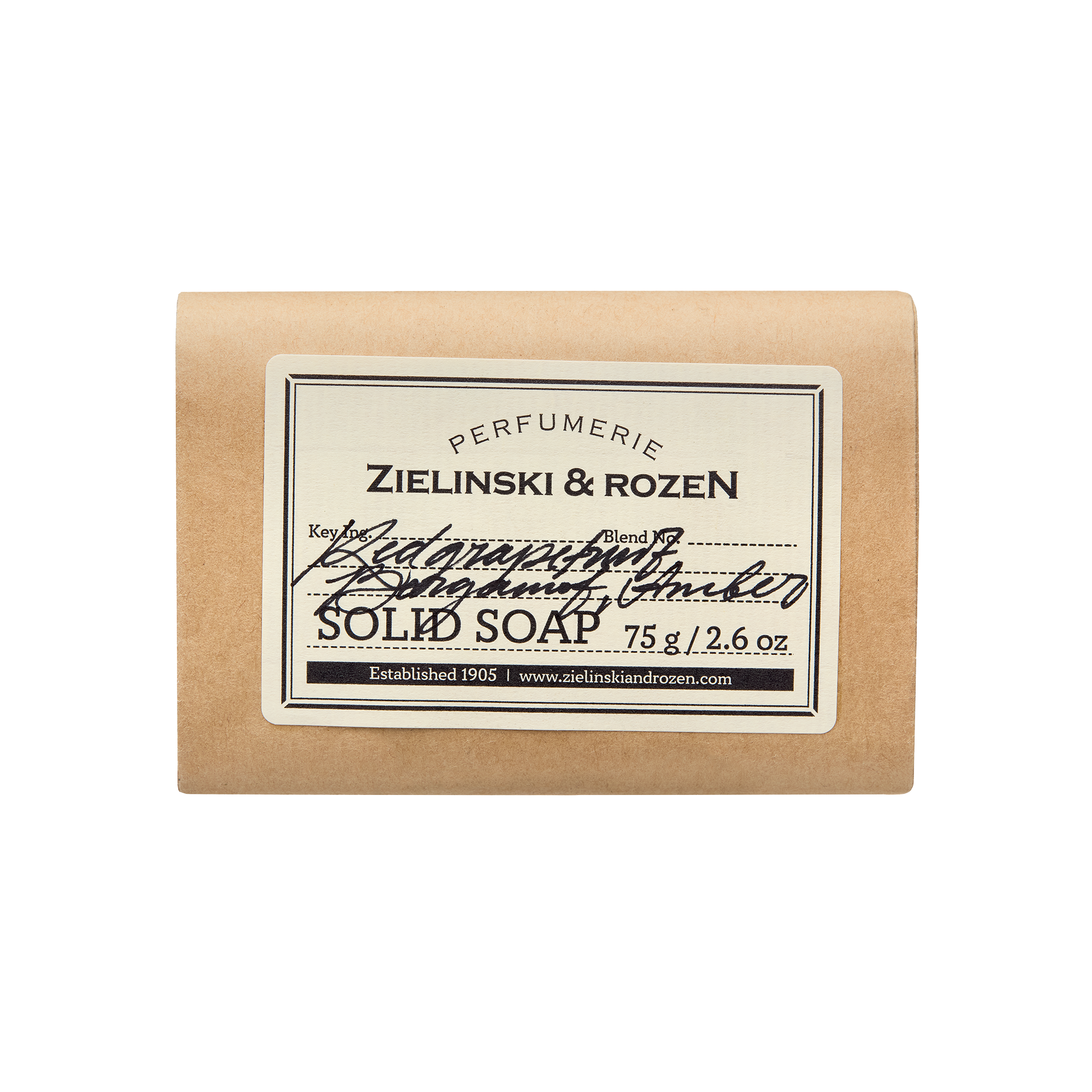 Zielinski &amp; Rozen | Solid Soap Red grapefruit, Bergamot, Amber