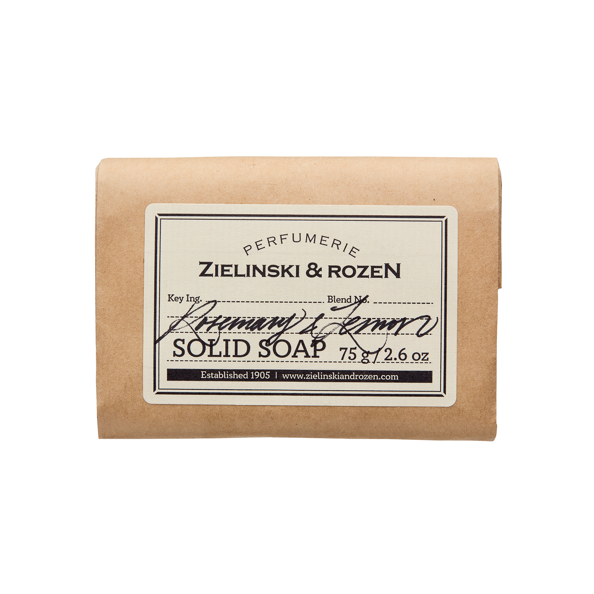 Zielinski &amp; Rozen | Solid Soap Rosemary &amp; Lemon 75 gr