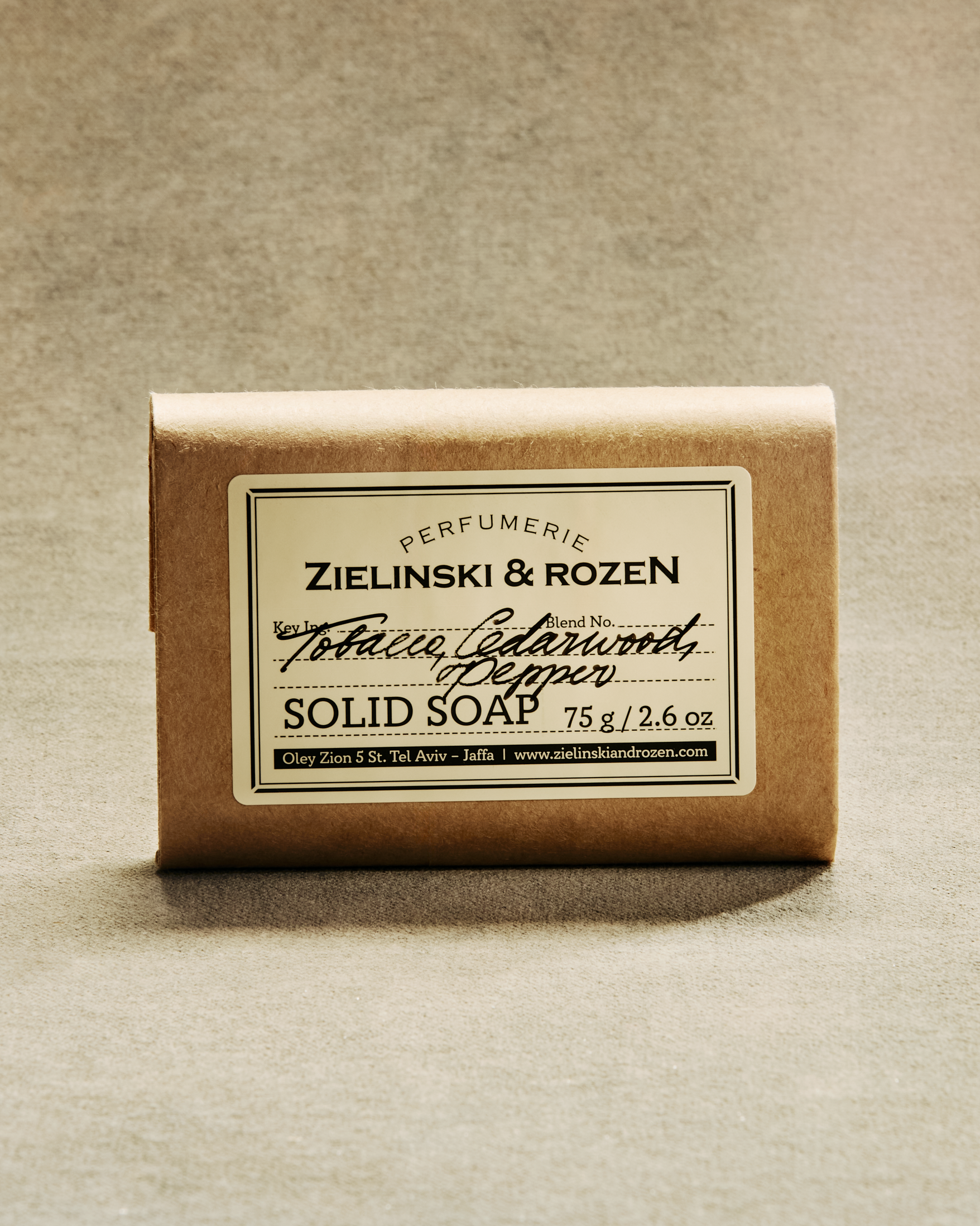 Zielinski &amp; Rozen | Solid Soap Tobacco, Cedarwood, Pepper 75 gr