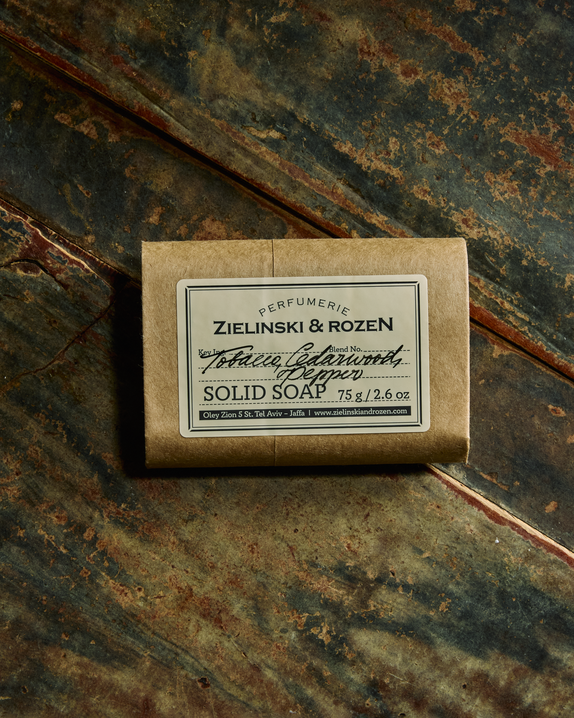 Zielinski &amp; Rozen | Solid Soap Tobacco, Cedarwood, Pepper 75 gr