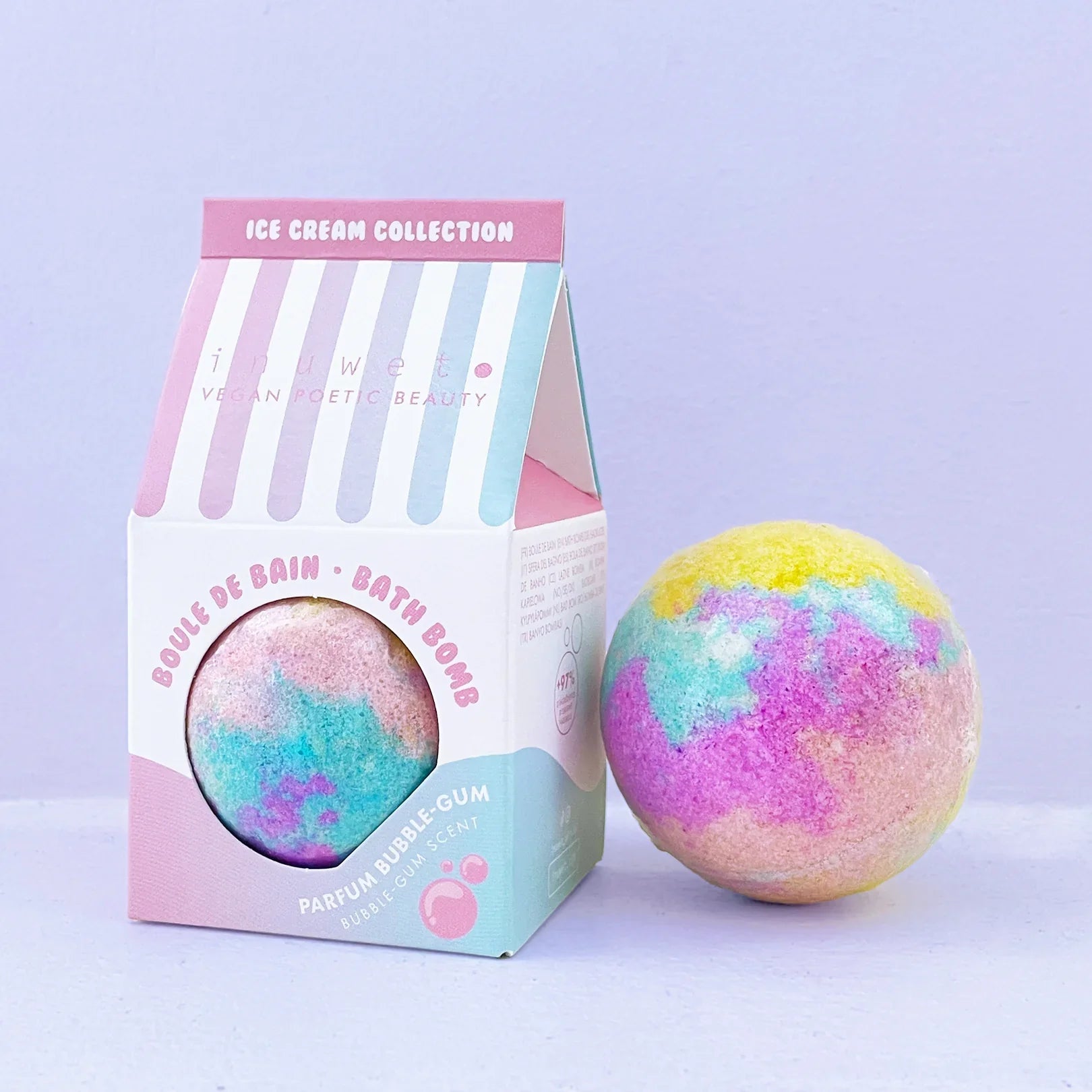 Inuwet Bath Bomb Icecream Bubble Gum