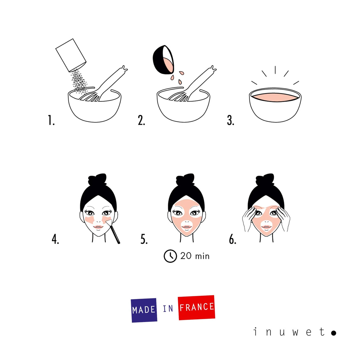 INUWET | DIY Peel-Off Moisturizing Powder Mask Monoi