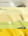 Green Flash LED lak Gold Button