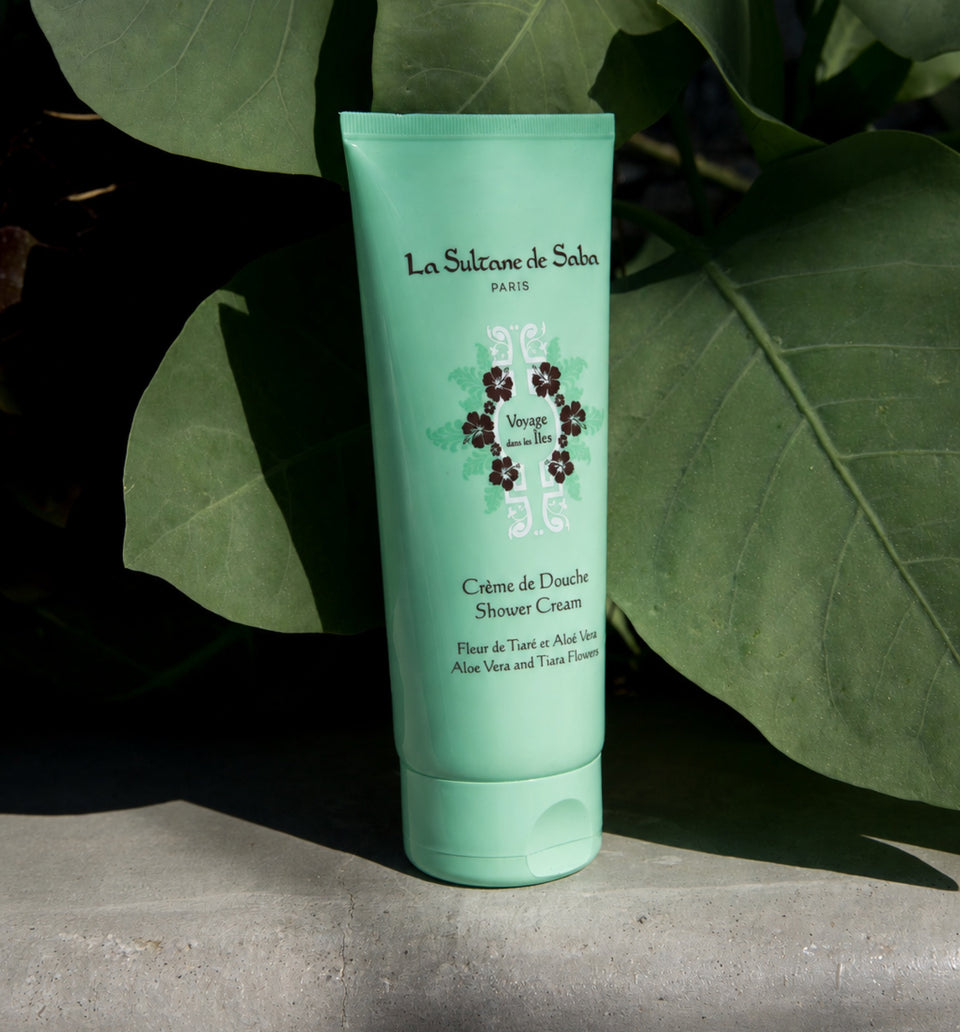 La Sultane de Saba |Les Iles Kvety tiaré| Sprchový krém – vôňa aloe vera a kvetov tiaré 200ml