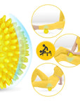 Masážní míček s bodlinkami 10cm - žlutý