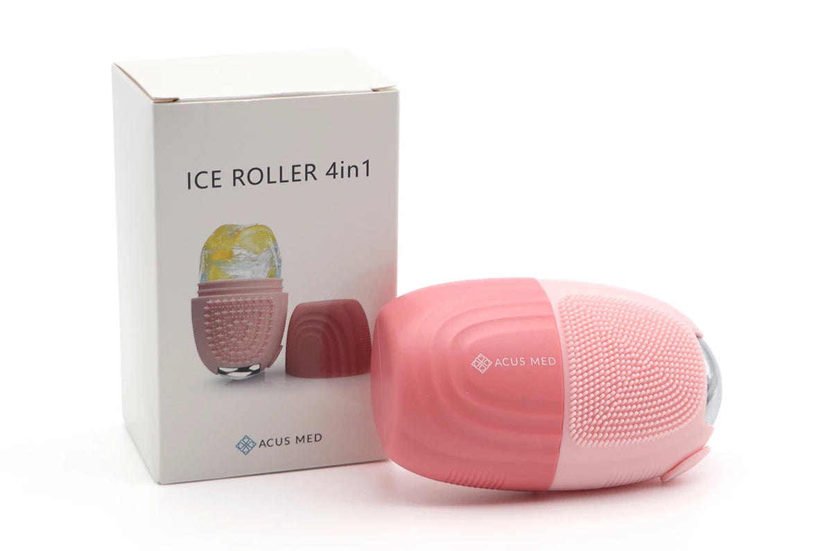 Forma na ledovou masáž obličeje s válečkem Ice Roller 4-in-1 Pink