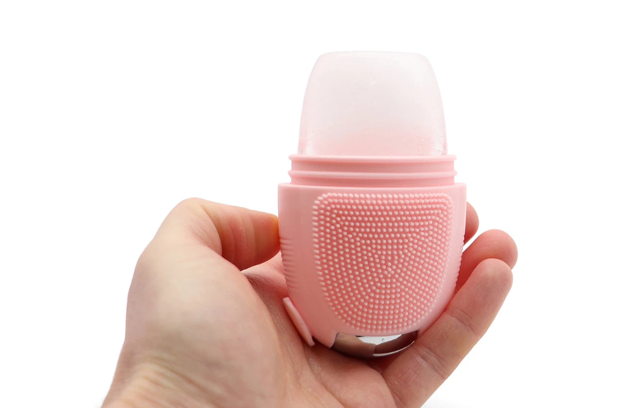 Forma na ledovou masáž obličeje s válečkem Ice Roller 4-in-1 Pink
