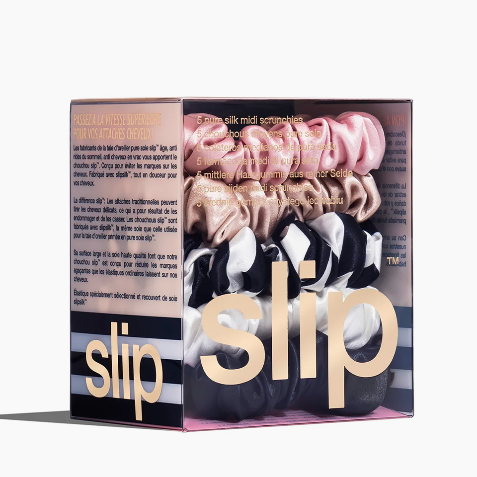 SLIP Multi Midi Scrunchies 5x