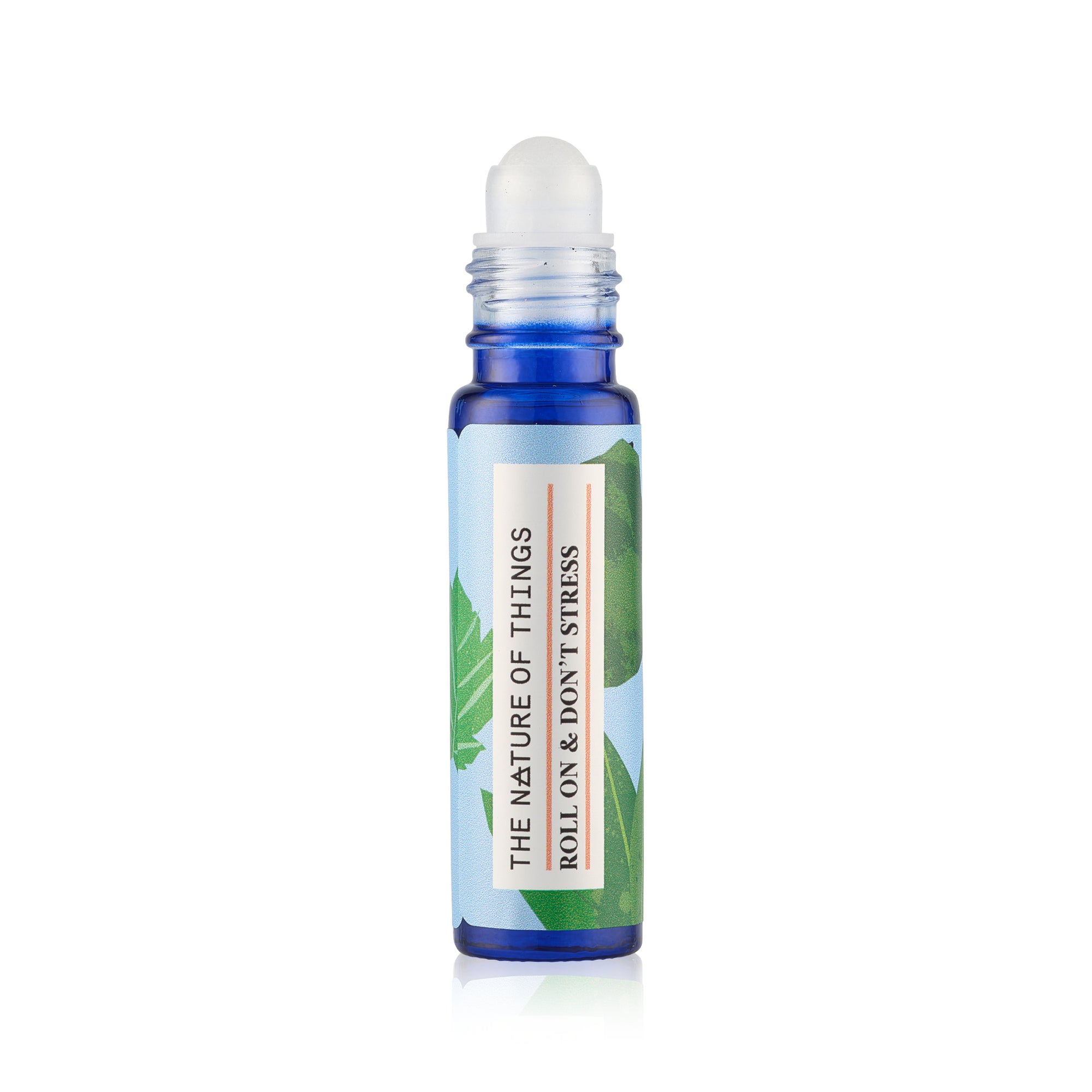 Aromaterapeutický roll-on proti stresu The Nature of Things, 10 ml, s esenciálními oleji pro úlevu od úzkosti.